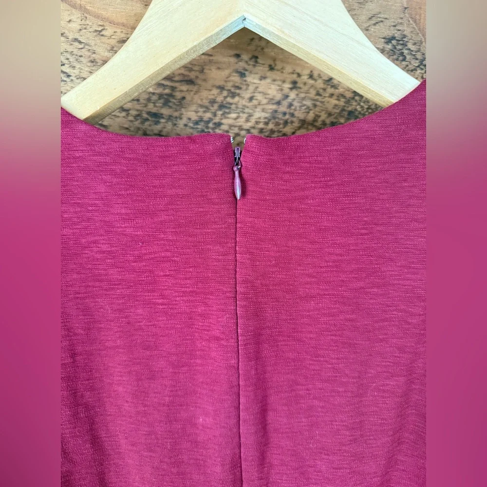 JCrew Burgundy Knit Dress w/ Pockets - Size Small - Picture 3 of 6